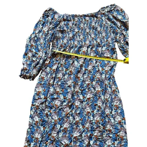 Floral Long Sleeve Midi Dress Women's Size XXL - Picture 11 of 13